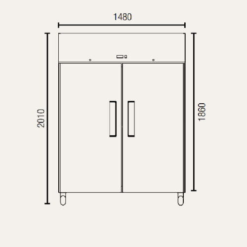 Exquisite GSF1410H Upright Storage Freezer with Solid Door 1476 Litre - Image 2