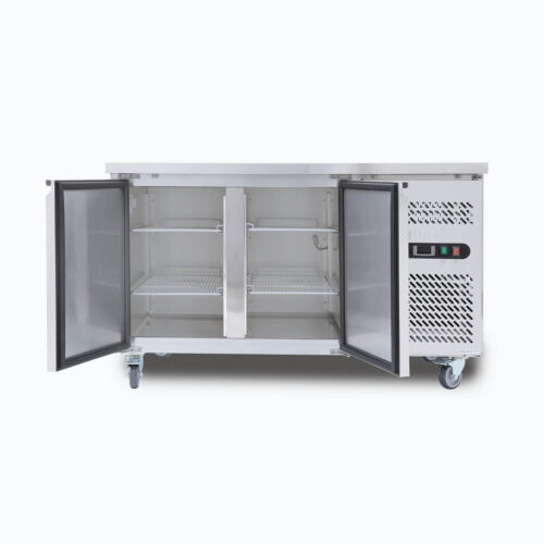 Bromic UBF1360SD-NR Underbench Stainless Steel 2 Door Freezer 282L - Image 2