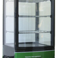 Exquisite Counter Top Display Chiller with bottom lightbox CTD78L Black, 86 Litre