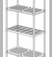 3 Tiers, Project ABS Shelving, 300mm depth shelves, 1200H